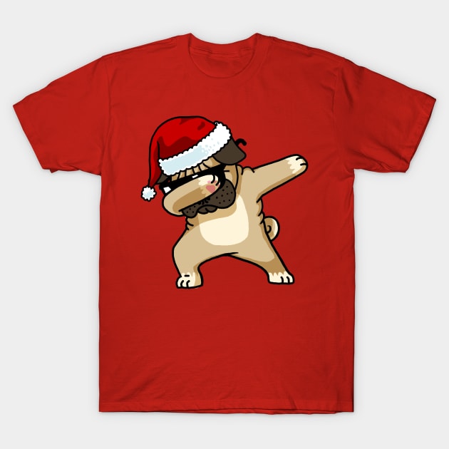 Dabbing Pug Shirt Cute Pug Dab Shirt Christmas Pugly Sweater T-Shirt by vo_maria